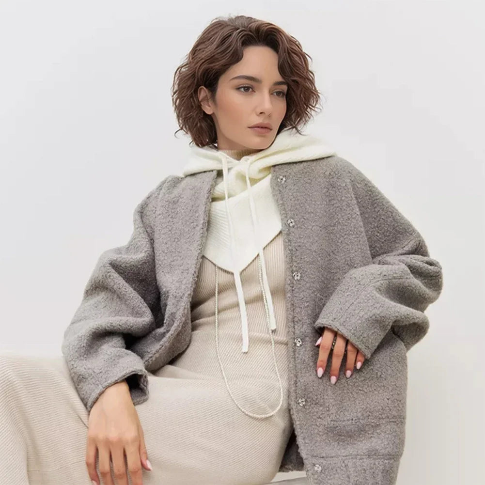 Bonnet-Balaclava Tricoté Avec Écharpe Intégrée pour Femme
