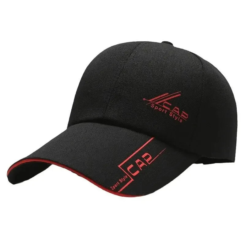 Casquette Baseball à Large Visière en Polyester Décontractée pour Plein Air