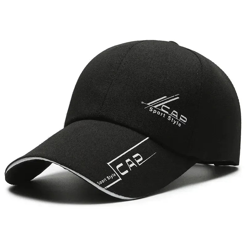 Casquette Baseball à Large Visière en Polyester Décontractée pour Plein Air