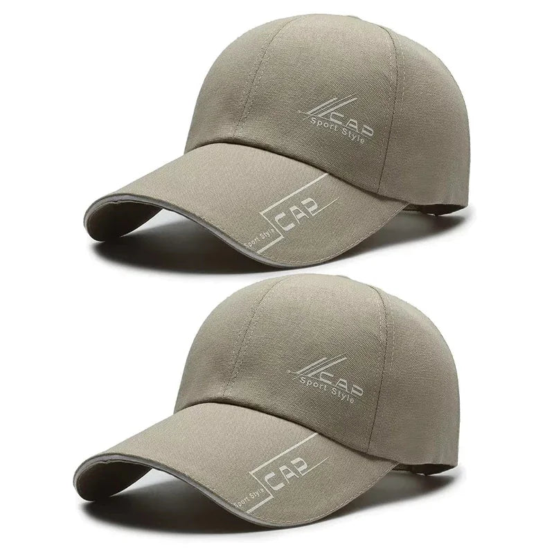 Casquette Baseball à Large Visière en Polyester Décontractée pour Plein Air