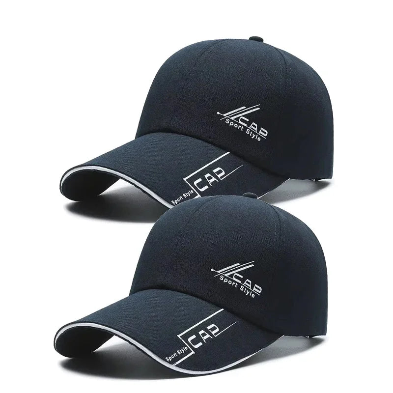 Casquette Baseball à Large Visière en Polyester Décontractée pour Plein Air