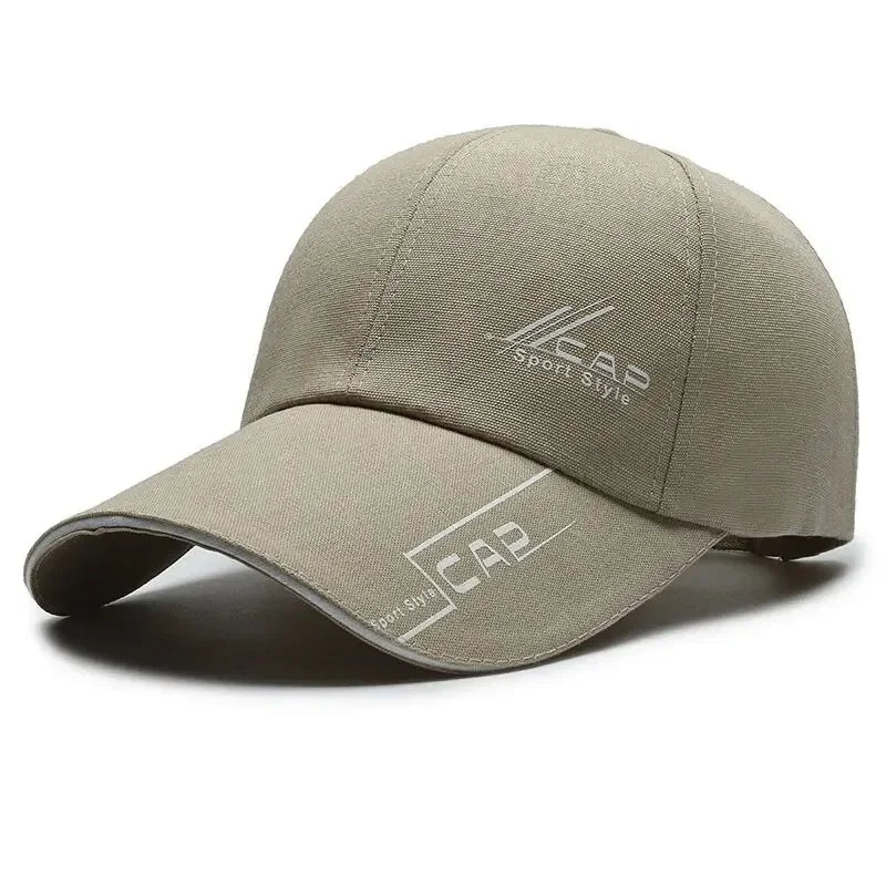 Casquette Baseball à Large Visière en Polyester Décontractée pour Plein Air