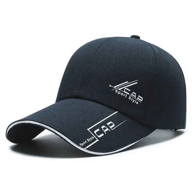 Casquette Baseball à Large Visière en Polyester Décontractée pour Plein Air
