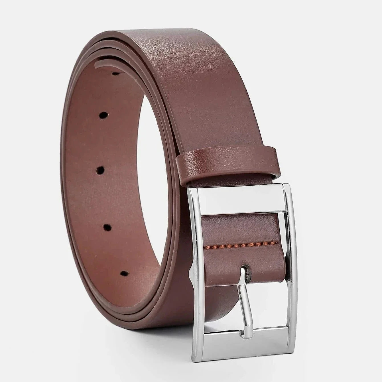 Ceinture Cuir PU pour Homme Boucle Ardillon Métal Décontractée