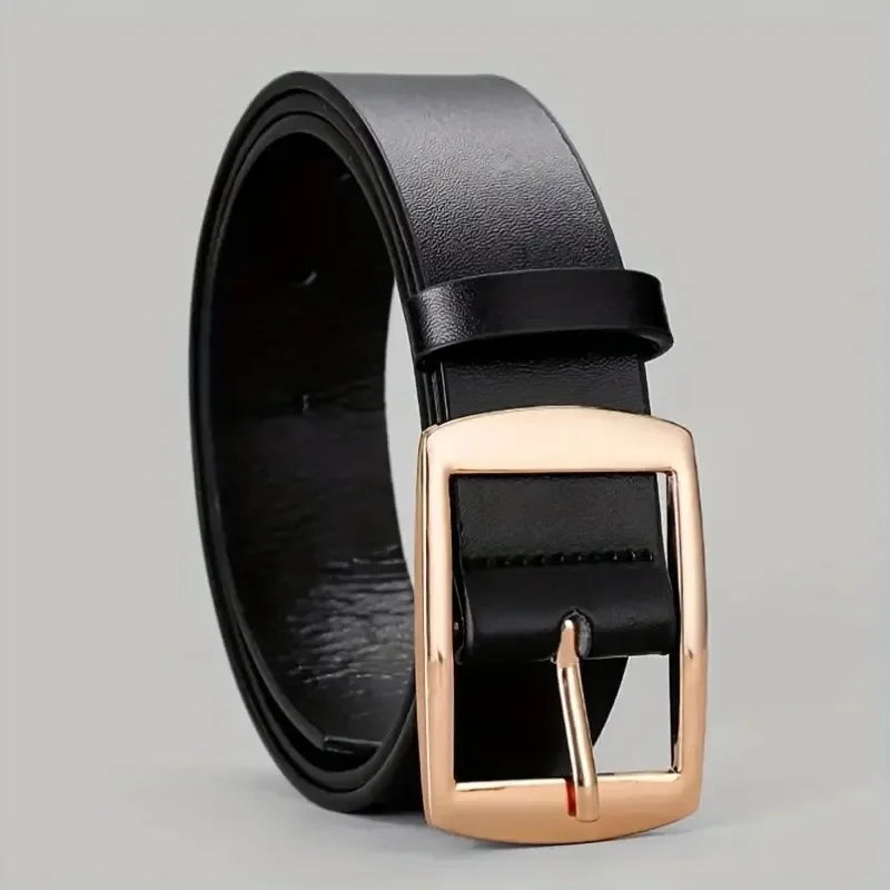 Ceinture en Cuir PU pour Homme Boucle Ardillon Métal