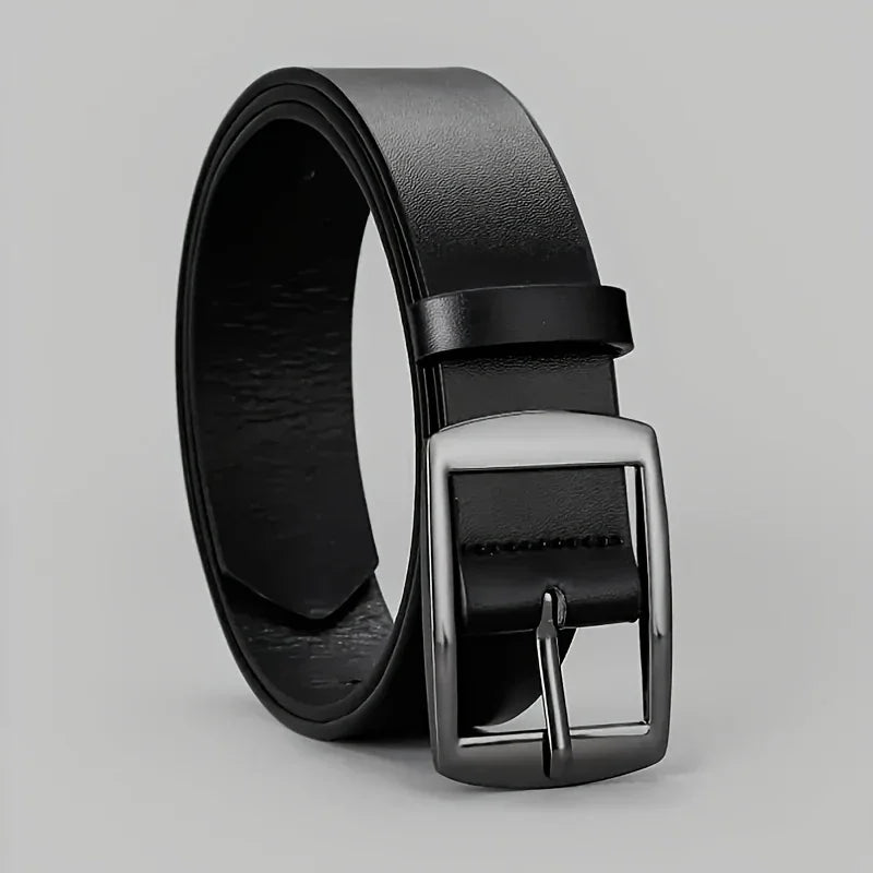 Ceinture en Cuir PU pour Homme Boucle Ardillon Métal