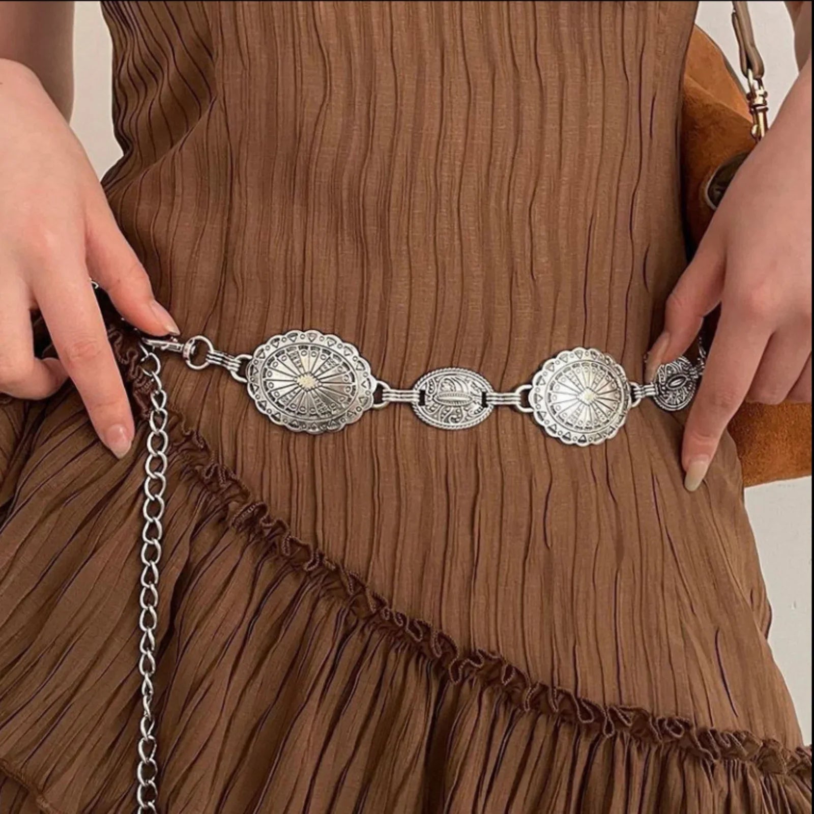 Chaîne de Taille en Métal Style Bohème Ethnique pour Femme