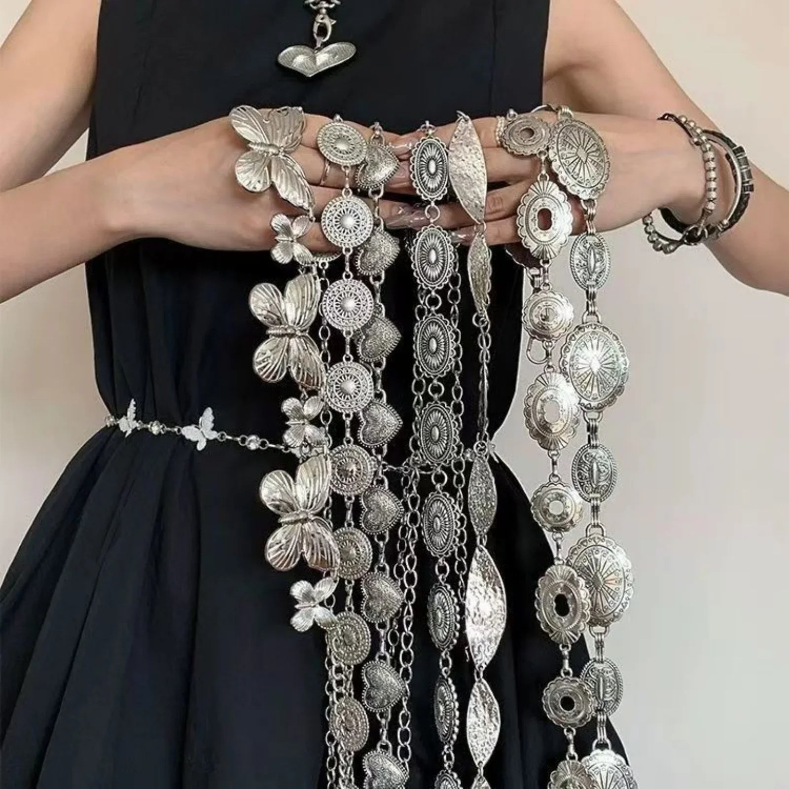 Chaîne de Taille en Métal Style Bohème Ethnique pour Femme