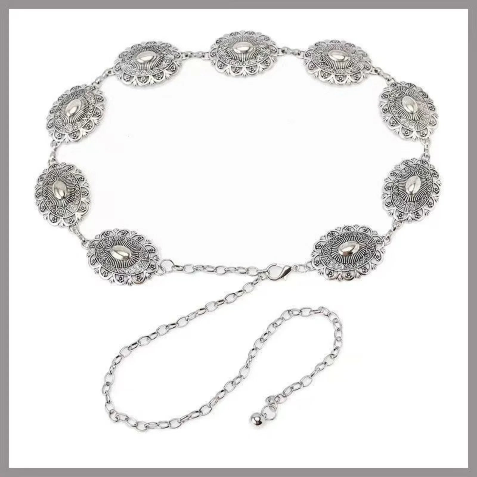 Chaîne de Taille en Métal Style Bohème Ethnique pour Femme