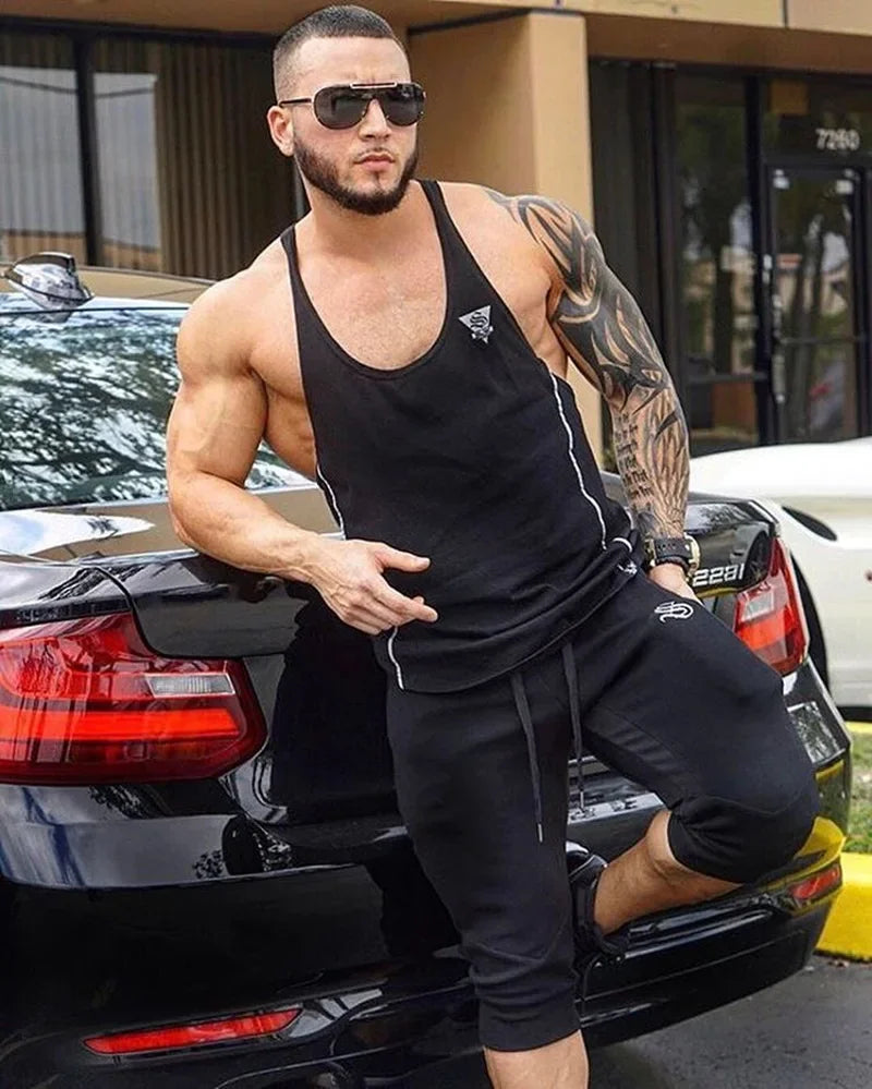 Débardeur de Musculation Homme Coton et Polyester Sport