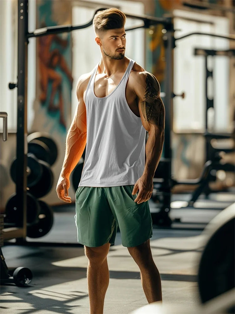 Débardeur Sport Homme Respirant Polyester Séchage Rapide
