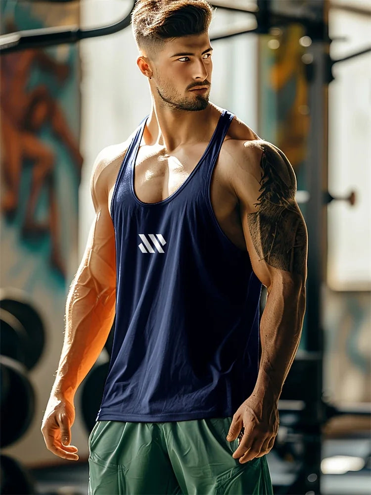Débardeur Sport Homme Respirant Polyester Séchage Rapide