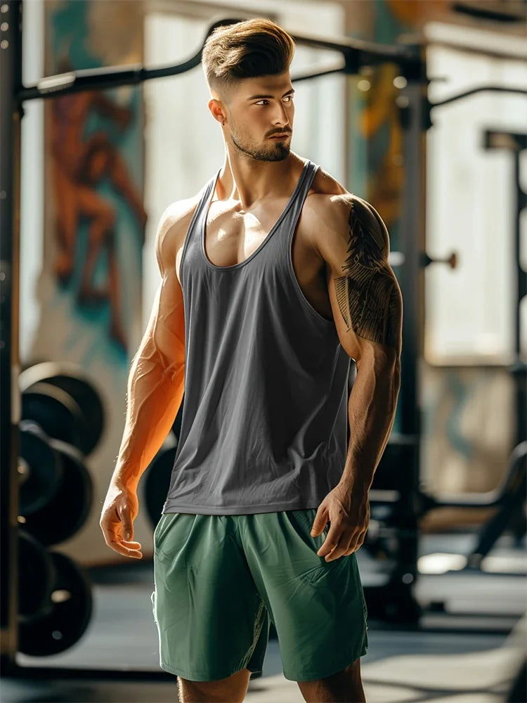 Débardeur Sport Homme Respirant Polyester Séchage Rapide