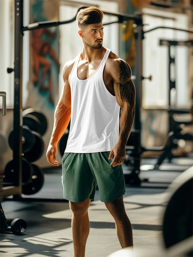 Débardeur Sport Homme Respirant Polyester Séchage Rapide
