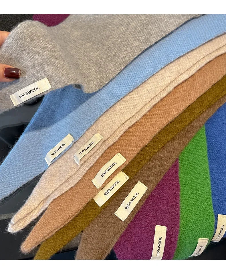 Écharpe Longue en Laine Chaude pour Femme Style Pashmina