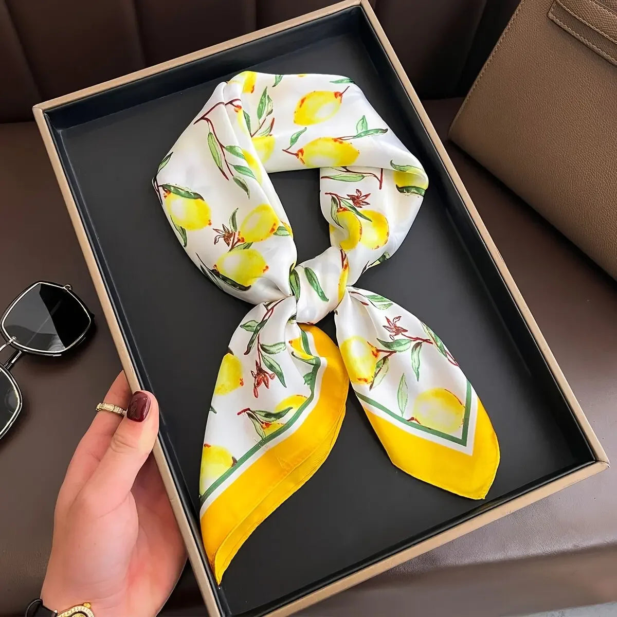 Foulard Carré 70×70 Cm Effet Soie Pashmina Mode