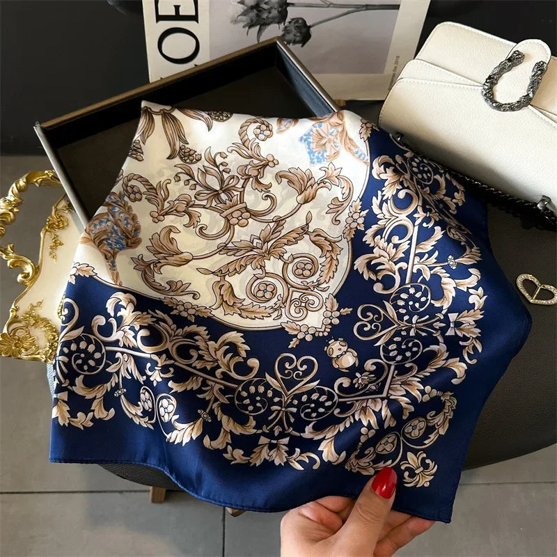 Foulard Carré 70×70 Cm Effet Soie Pashmina Mode