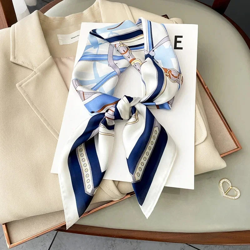Foulard Carré 70×70 Cm Effet Soie Pashmina Mode