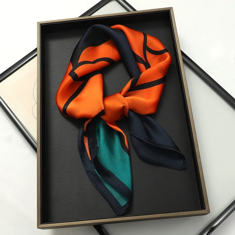 Foulard Carré 70×70 Cm Effet Soie Pashmina Mode