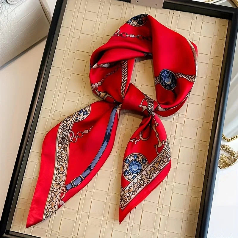 Foulard Carré 70×70 Cm Effet Soie Pashmina Mode