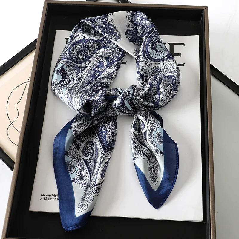 Foulard Carré 70×70 Cm Effet Soie Pashmina Mode