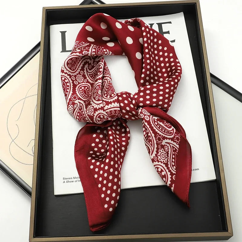Foulard Carré 70×70 Cm Effet Soie Pashmina Mode