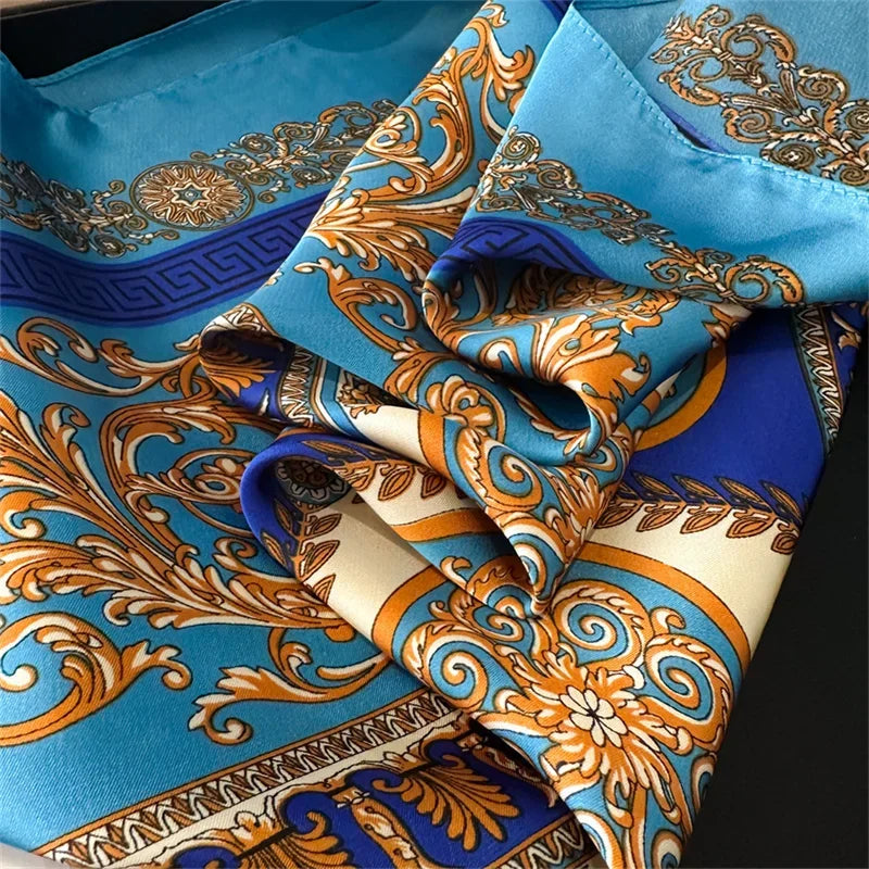 Foulard Carré 70×70 Cm Effet Soie Pashmina Mode