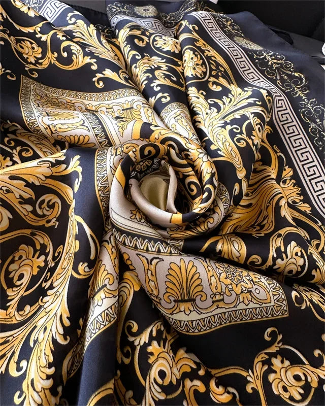 Foulard Carré 70×70 Cm Effet Soie Pashmina Mode
