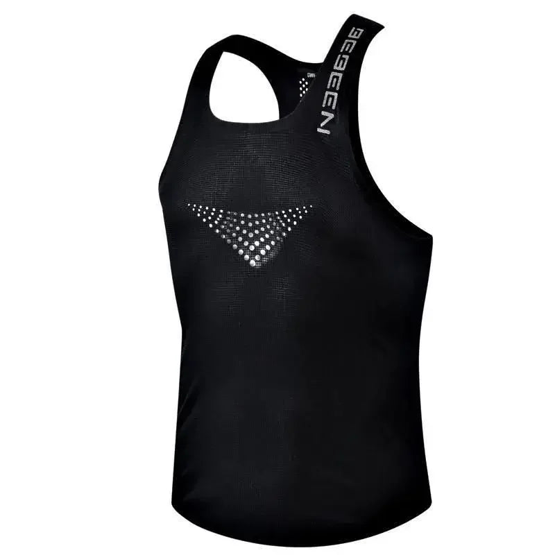 Gilet Maille Respirant Homme Séchage Rapide Slim Fit Sport