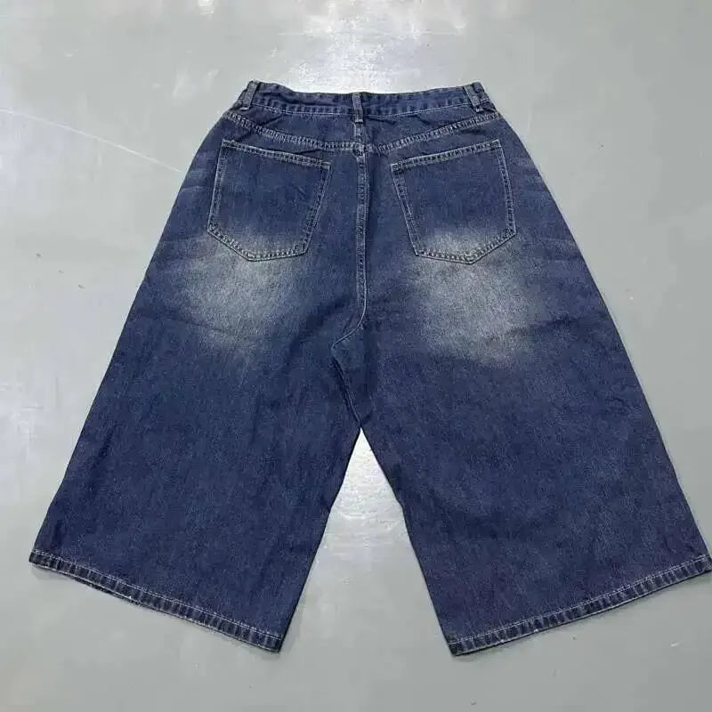 Jean Droit Décontracté Homme en Denim Coton Taille Mi-Haute Jambes Larges
