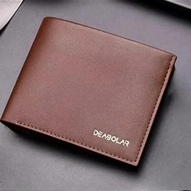 Portefeuille Court Homme en Cuir Véritable Peau de Vache