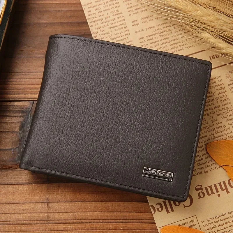 Portefeuille Court Homme en Cuir Véritable Peau de Vache