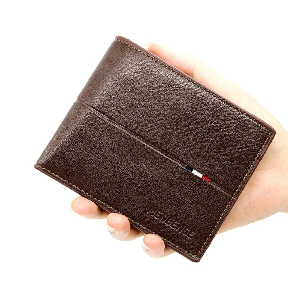 Portefeuille Court Homme Slim en Cuir PU Porte-Carte