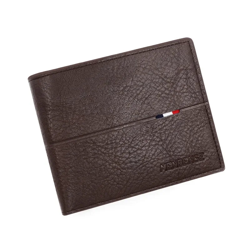 Portefeuille Court Homme Slim en Cuir PU Porte-Carte