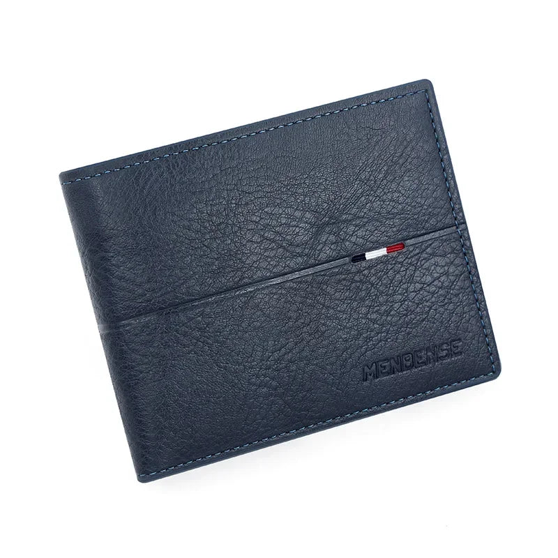 Portefeuille Court Homme Slim en Cuir PU Porte-Carte