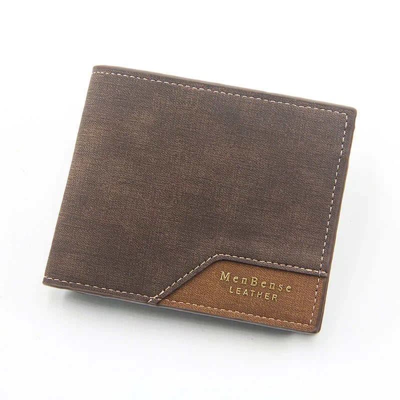 Portefeuille Court Slim en Cuir PU Classique pour Homme