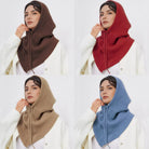 Bonnet-Balaclava Tricoté Avec Écharpe Intégrée pour Femme