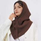 Bonnet-Balaclava Tricoté Avec Écharpe Intégrée pour Femme