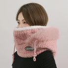 Bonnet Peluche Thermique Avec Écharpe Intégrée et Cache-Cou
