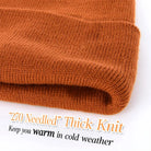 Bonnet Tricot à Manchette Unisexe en Acrylique Côtelé Chaud