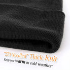 Bonnet Tricot à Manchette Unisexe en Acrylique Côtelé Chaud