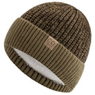 Bonnet Tricot Doublé Fourrure Bicolore Unisexe Chaud Hiver