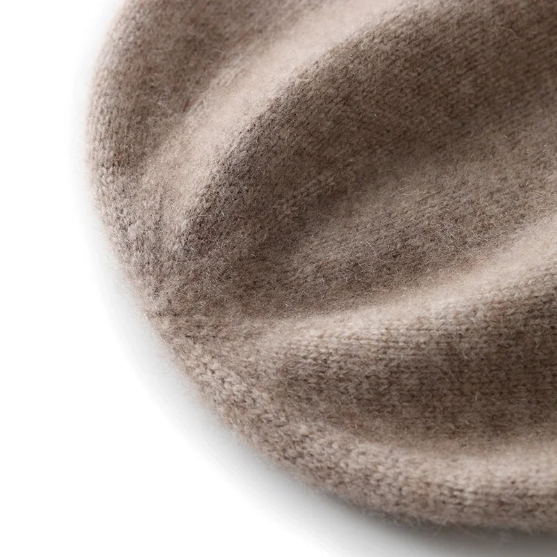 Bonnet Tricoté 100% Cachemire Unisexe Chaud Décontracté Extérieur