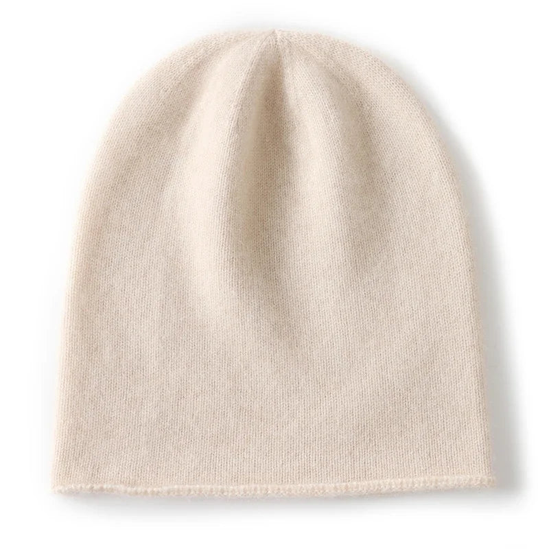 Bonnet Tricoté 100% Cachemire Unisexe Chaud Décontracté Extérieur