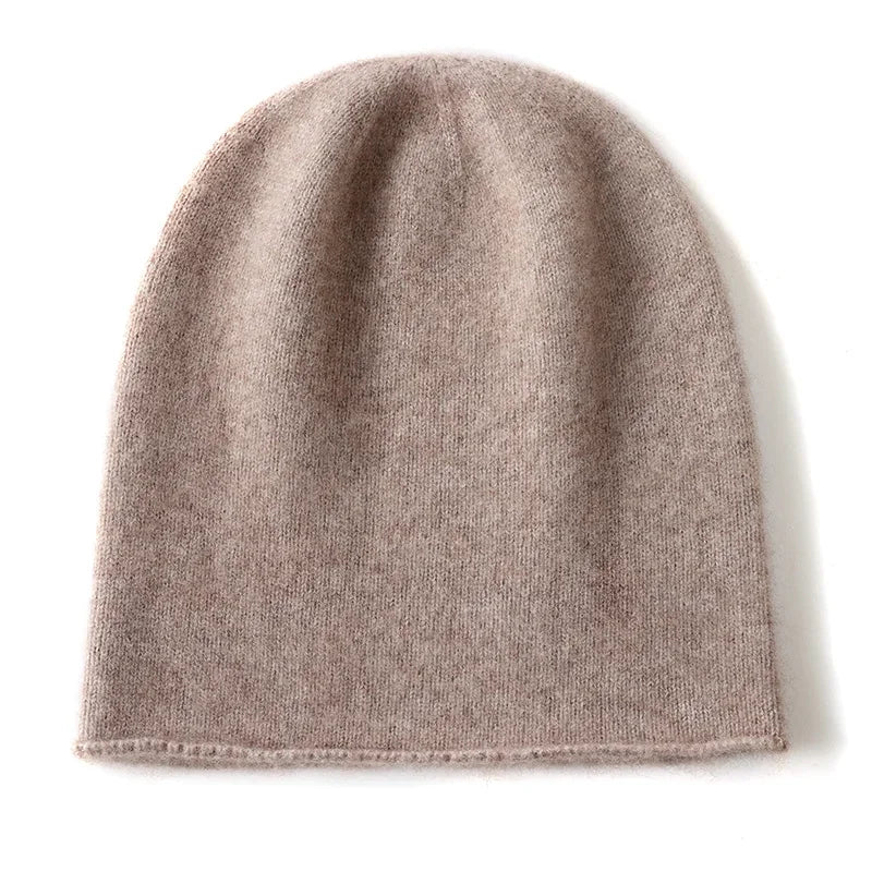 Bonnet Tricoté 100% Cachemire Unisexe Chaud Décontracté Extérieur