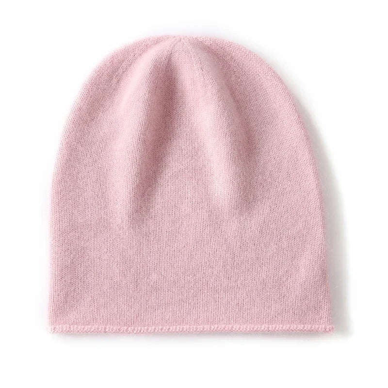 Bonnet Tricoté 100% Cachemire Unisexe Chaud Décontracté Extérieur