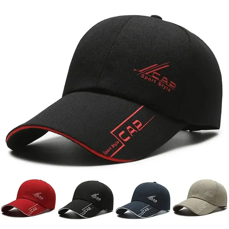 Casquette Baseball à Large Visière en Polyester Décontractée pour Plein Air