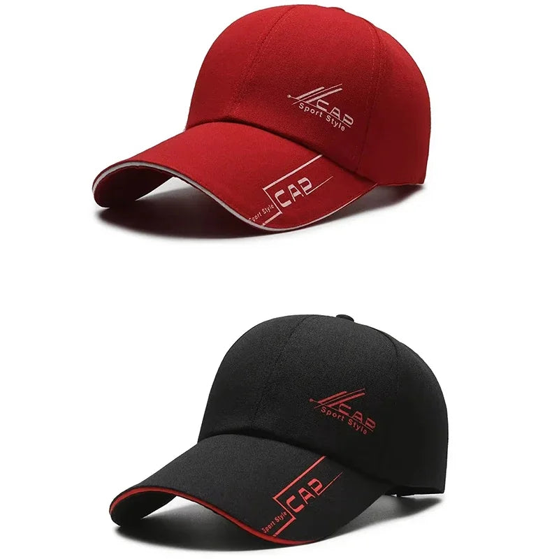 Casquette Baseball à Large Visière en Polyester Décontractée pour Plein Air
