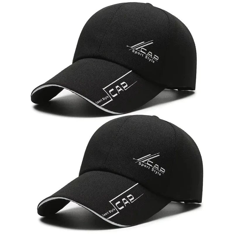 Casquette Baseball à Large Visière en Polyester Décontractée pour Plein Air