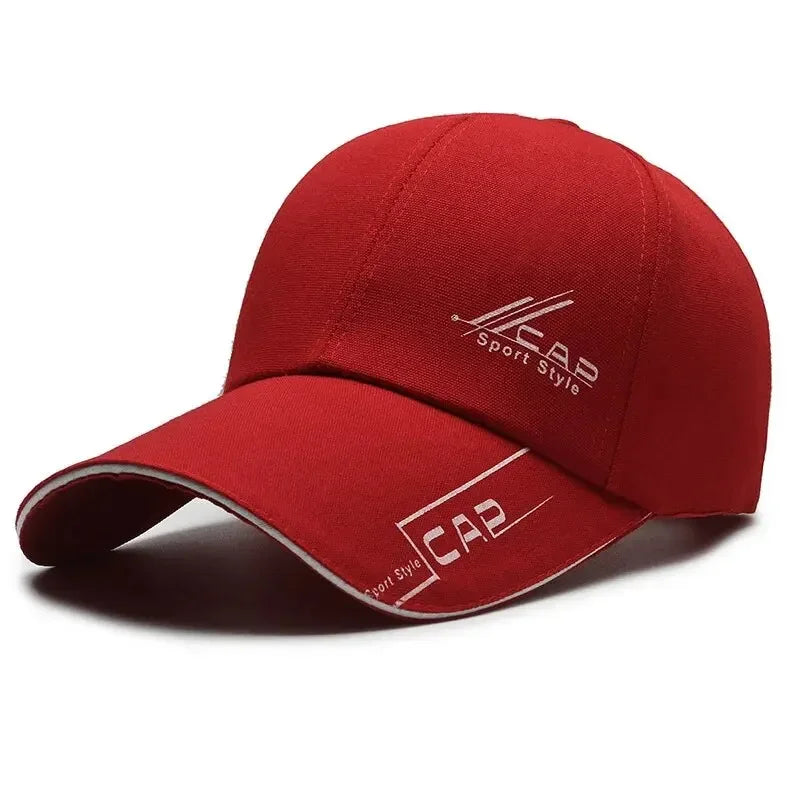 Casquette Baseball à Large Visière en Polyester Décontractée pour Plein Air